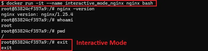 Attach and Detach From a Docker Container - Interactive