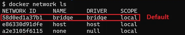 Find Docker Which Network is Container Using